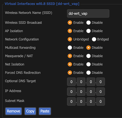 Virtual Interface Setup